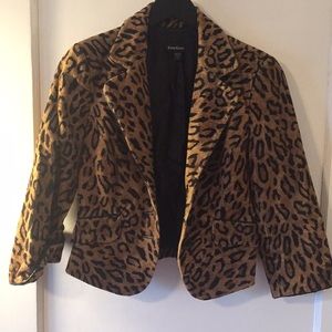 Leopard Print Corduroy cocktail jacket
